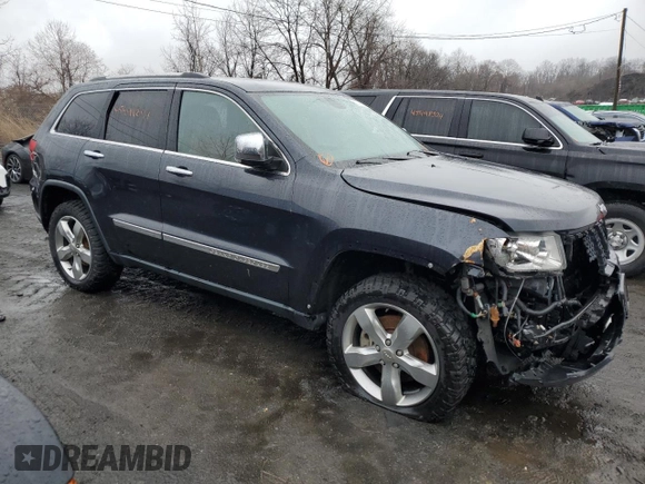 2013 Jeep Grand Cherokee Overland with VIN 1C4RJFCT6DC586933, listed as a Copart auction lot 78383184 with 80,249 mi miles and Salvage Title. Bid and sale history available at carsss.com. Image 4.