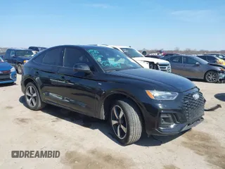 2023 Audi Q5 Sportback S line Premium Plus with VIN WA15AAFY8P2189642, listed as a IAAI auction lot 41662708 with 18,926 mi miles and . Bid and sale history available at DreamBid. Image 1.
