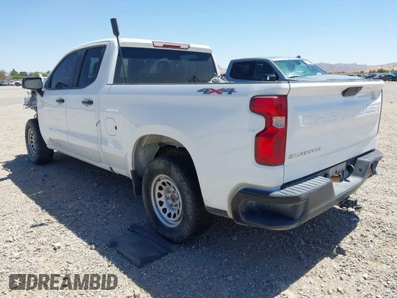 2021 Chevrolet Silverado 1500 Work Truck with VIN 1GCRYAEF4MZ324783, listed as a IAAI auction lot 41958507 with 122,426 mi miles and . Bid and sale history available at DreamBid. Image 3.
