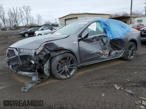 2020 Acura TLX w/A-Spec Pkg with VIN 19UUB3F6XLA002864, listed as a Copart auction lot 45631205 with 59,013 mi miles and Salvage Title. Bid and sale history available at carsss.com. Image 1.