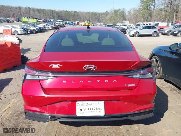 2022 Hyundai Elantra Hybrid Limited with VIN KMHLN4AJ2NU024213, listed as a IAAI auction lot 41643493 with 46,135 mi miles. Bid and sale history available at carsss.com. Image 16.