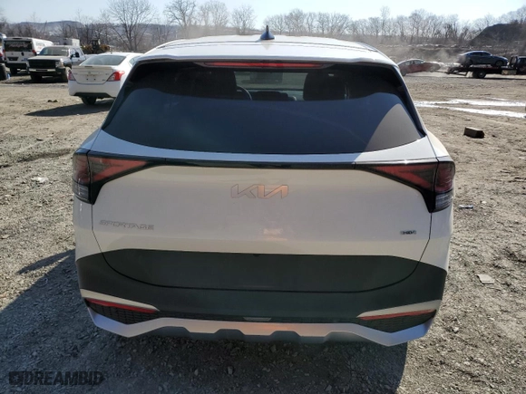 2023 Kia Sportage Hybrid LX with VIN KNDPUCAG1P7063206, listed as a Copart auction lot 49156265 with 23,135 mi miles and Salvage Title. Bid and sale history available at carsss.com. Image 6.