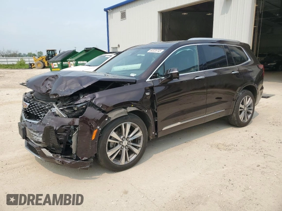 2020 Cadillac XT6 AWD Premium Luxury with VIN 1GYKPDRS4LZ129224, listed as a Copart auction lot 60328745 with 76,290 mi miles and Salvage title. Bid and sale history available at DreamBid. Image 1.