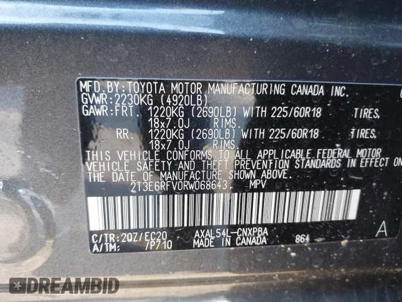 2024 Toyota RAV4 Hybrid XSE with VIN 2T3E6RFV0RW068643, listed as a IAAI auction lot 41621702 with 10,332 mi miles. Bid and sale history available at carsss.com. Image 9.
