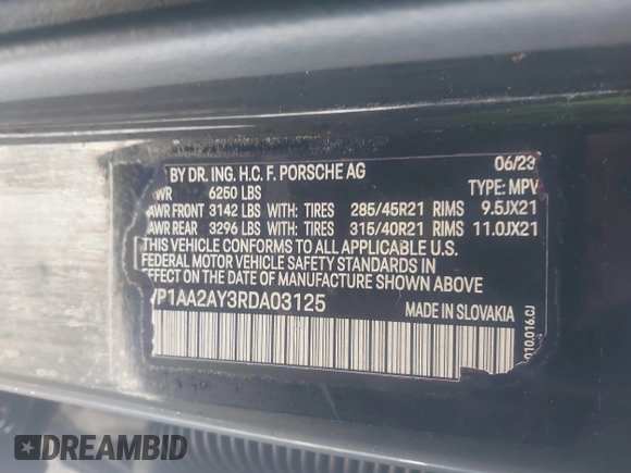 2024 Porsche Cayenne z VIN WP1AA2AY3RDA03125, wystawiony jako IAAI lot #41541684 z przebiegiem 32 813 mil mil oraz . Historia ofert i sprzedaży dostępna na DreamBid. Obrazek 9.