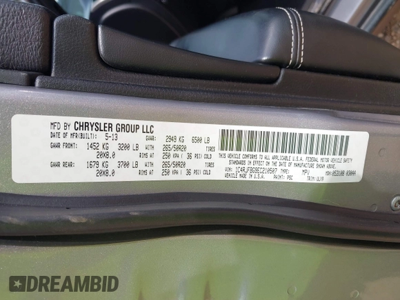 2014 Jeep Grand Cherokee Limited with VIN 1C4RJFBG9EC210507, listed as a IAAI auction lot 42428788 with 141,147 mi miles and . Bid and sale history available at DreamBid. Image 9.