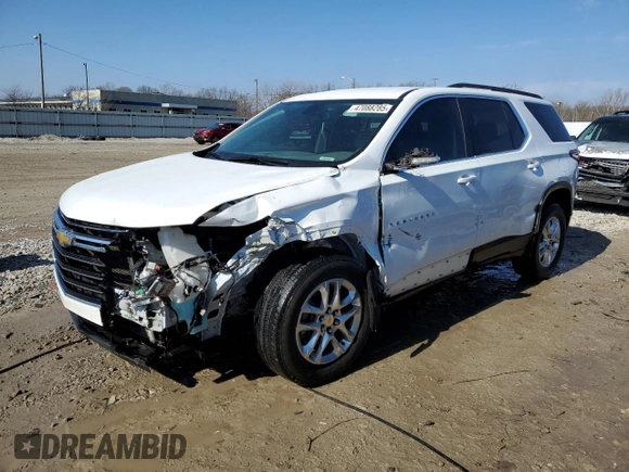 2020 Chevrolet Traverse LT Leather with VIN 1GNERHKW3LJ250107, listed as a Copart auction lot 47088285 with 108,334 mi miles and Salvage Title. Bid and sale history available at carsss.com. Image 1.