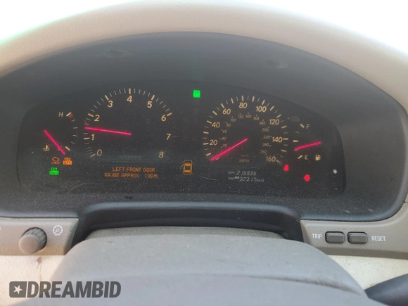 2001 Lexus LS 430 with VIN JTHBN30F110039728, listed as a Copart auction lot 47979435 with 215,935 mi miles and Salvage Title. Bid and sale history available at DreamBid. Image 9.