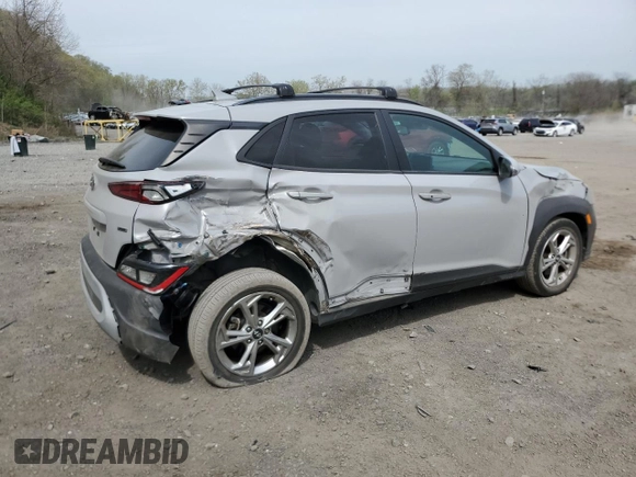 2022 Hyundai Kona SEL with VIN KM8K6CAB0NU819594, listed as a Copart auction lot 54339375 with 21,457 mi miles and Salvage Title. Bid and sale history available at DreamBid. Image 3.