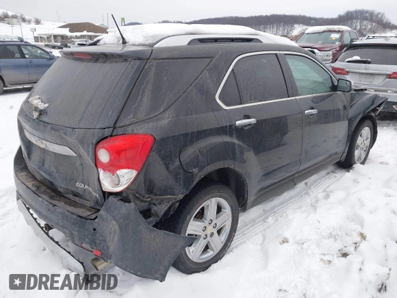 2014 Chevrolet Equinox LTZ with VIN 2GNFLHE39E6350753, listed as a IAAI auction lot 41356892 with 128,410 mi miles. Bid and sale history available at carsss.com. Image 4.