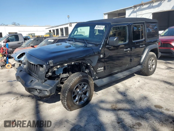 2020 Jeep Wrangler Unlimited Willys with VIN 1C4HJXDG8LW250300, listed as a Copart auction lot 83543074 with 36,347 mi miles and Salvage title. Bid and sale history available at DreamBid. Image 1.