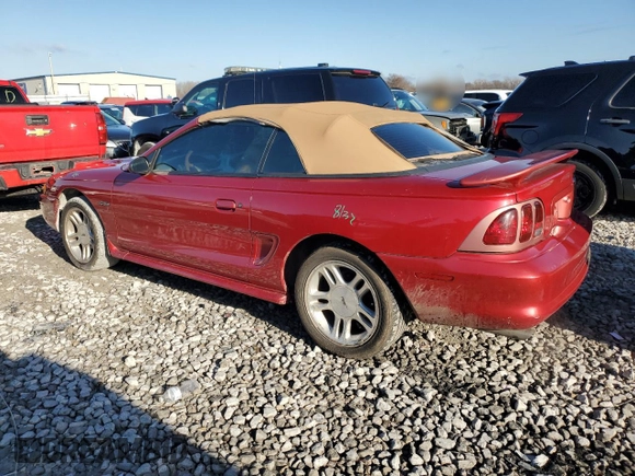 1998 Ford Mustang GT with VIN 1FAFP45X1WF248935, listed as a Copart auction lot 85225824 with 115,184 mi miles and Salvage Title. Bid and sale history available at carsss.com. Image 2.