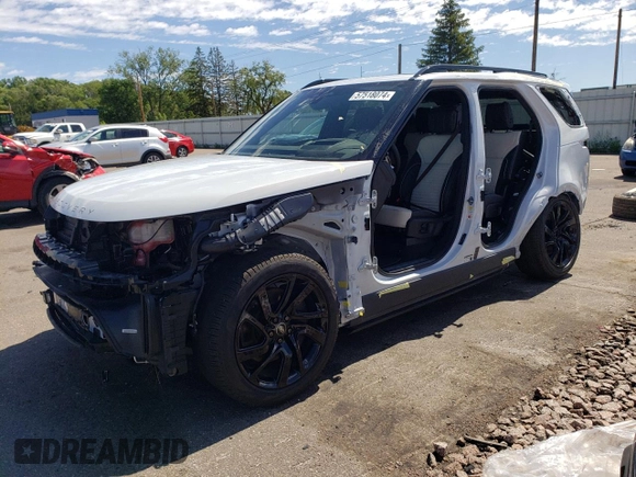 2023 Land Rover Discovery HSE R-Dynamic with VIN SALRM4EU1P2483388, listed as a Copart auction lot 57518074 with 18,063 mi miles and Salvage Title. Bid and sale history available at carsss.com. Image 1.