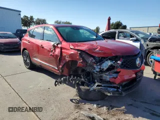 2022 Acura RDX PMC Edition with VIN 5J8TC2H81NL001921, listed as a Copart auction lot 80665954 with 57,354 mi miles and Salvage Title. Bid and sale history available at carsss.com. Image 4.