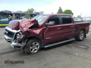 2019 Ram 1500 Big Horn z VIN 1C6SRFFT3KN720019, wystawiony jako Copart lot #58425315 z przebiegiem 124 385 mil mil oraz Szkoda całkowita • Salvage title. Historia ofert i sprzedaży dostępna na DreamBid. Obrazek 1.