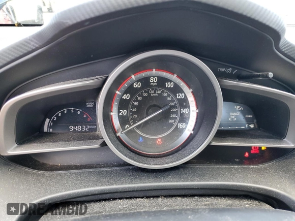 2016 Mazda 3 i Grand Touring with VIN JM1BM1X78G1344623, listed as a Copart auction lot 50244935 with 94,832 mi miles and Salvage title. Bid and sale history available at DreamBid. Image 8.