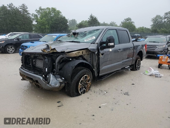 2023 Ford F-150 XL with VIN 1FTFW1E86PFA65505, listed as a Copart auction lot 60644385 with 6,959 mi miles and Salvage title. Bid and sale history available at DreamBid. Image 1.