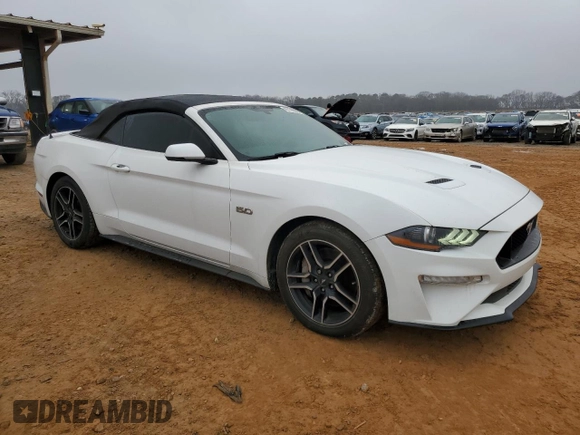 2018 Ford Mustang GT Premium with VIN 1FATP8FF3J5132845, listed as a Copart auction lot 43739325 with 99,603 mi miles and Salvage title. Bid and sale history available at DreamBid. Image 4.