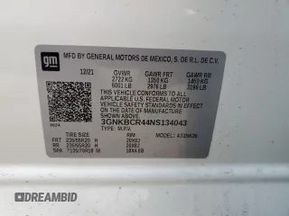 2022 Chevrolet Blazer LT with VIN 3GNKBCR44NS134043, listed as a Copart auction lot 55681025 with 61,590 mi miles and Salvage title. Bid and sale history available at DreamBid. Image 13.