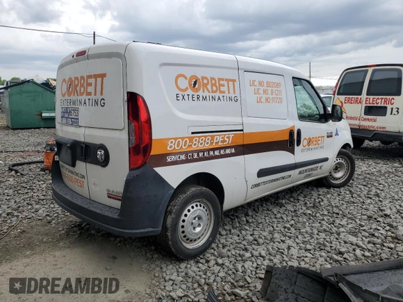 2020 Ram ProMaster City Cargo Tradesman with VIN ZFBHRFAB0L6S23154, listed as a Copart auction lot 55013204 with 69,542 mi miles and . Bid and sale history available at DreamBid. Image 3.