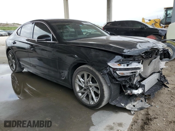 2022 Genesis G70 2.0T with VIN KMTG34TA9NU086962, listed as a Copart auction lot 79085484 with 19,700 mi miles and Non Repairable. Bid and sale history available at DreamBid. Image 4.