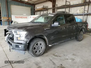 2017 Ford F-150 XL with VIN 1FTEW1EP5HFA72370, listed as a Copart auction lot 61107645 with 195,098 mi miles and Salvage title. Bid and sale history available at DreamBid. Image 1.