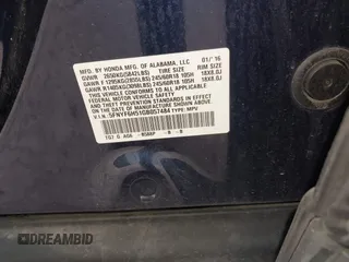 2016 Honda Pilot EX-L with VIN 5FNYF6H51GB057484, listed as a IAAI auction lot 42021196 with 109,470 mi miles. Bid and sale history available at carsss.com. Image 9.