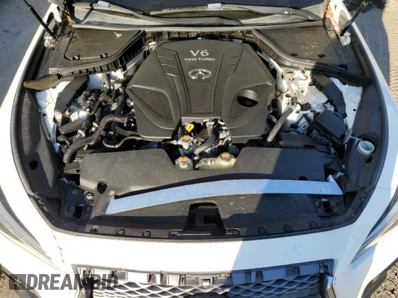 2019 Infiniti Q50 RED SPORT 400 with VIN JN1FV7AP9KM760409, listed as a Copart auction lot 87767605 with 96,589 mi miles and Salvage Title. Bid and sale history available at carsss.com. Image 11.