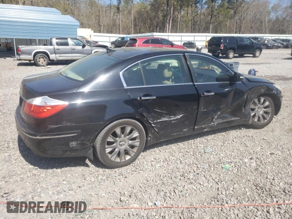 2009 Hyundai Genesis with VIN KMHGC46E69U041086, listed as a Copart auction lot 51020435 with 128,764 mi miles and Salvage Title. Bid and sale history available at DreamBid. Image 3.