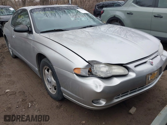 2005 Chevrolet Monte Carlo LS with VIN 2G1WW12E459212882, listed as a IAAI auction lot 41564084 with 238,585 mi miles. Bid and sale history available at carsss.com. Image 1.