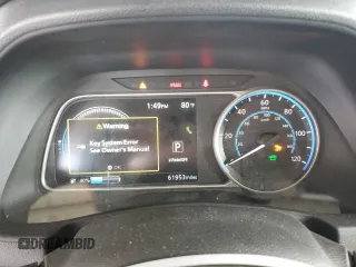 2020 Nissan LEAF z VIN 1N4BZ1BP5LC303959, wystawiony jako Copart lot #47120745 z przebiegiem 61 953 mil mil oraz Szkoda całkowita • Salvage title. Historia ofert i sprzedaży dostępna na DreamBid. Obrazek 9.