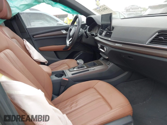 2023 Audi Q5 S line Premium with VIN WA1GAAFY3P2043285, listed as a IAAI auction lot 42414217 with 41,394 mi miles and . Bid and sale history available at DreamBid. Image 5.