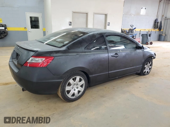 2007 Honda Civic Cpe LX with VIN 2HGFG12627H585698, listed as a Copart auction lot 49209985 with 0 mi miles and Salvage Title. Bid and sale history available at carsss.com. Image 3.