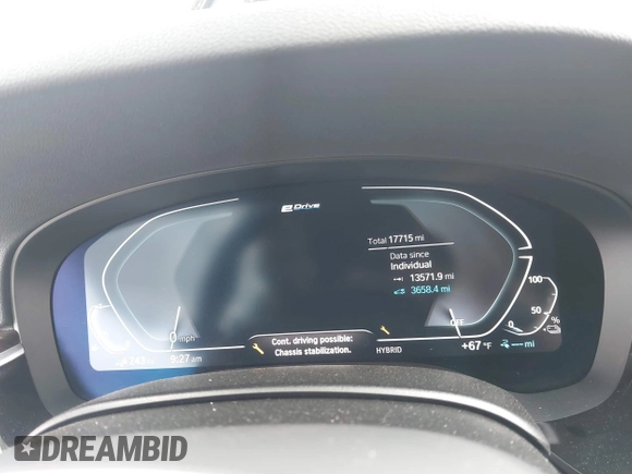 2023 BMW 5 Series 530e with VIN WBA13AG09PCM41820, listed as a IAAI auction lot 42409541 with 17,715 mi miles and . Bid and sale history available at DreamBid. Image 7.