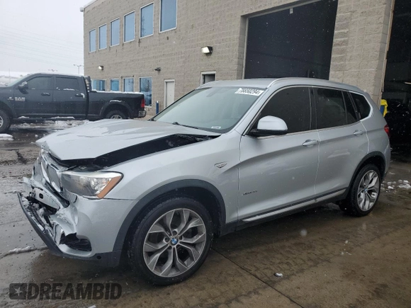 2016 BMW X3 xDrive28i with VIN 5UXWX9C58G0D79729, listed as a Copart auction lot 78850294 with 99,561 mi miles and Salvage Title. Bid and sale history available at carsss.com. Image 1.