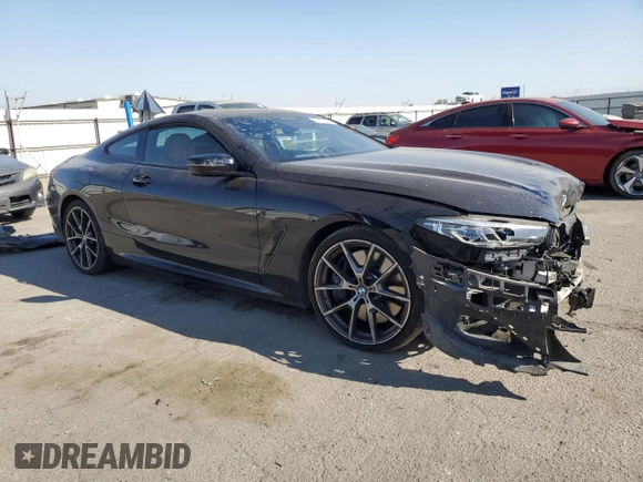 2019 BMW 8 Series M850i xDrive with VIN WBABC4C58KBU96801, listed as a Copart auction lot 70015354 with Not Provided miles and Salvage Title. Bid and sale history available at carsss.com. Image 4.