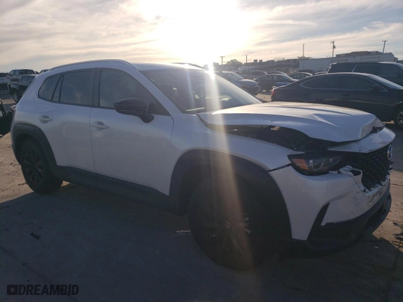 2025 Mazda CX-50 2.5 S Premium Package with VIN 7MMVABDM3SN326439, listed as a Copart auction lot 88588635 with 828 mi miles and Salvage Title. Bid and sale history available at carsss.com. Image 4.