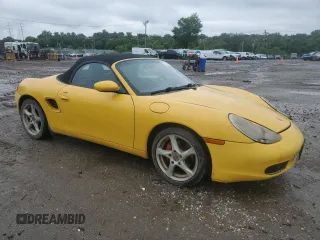 2002 Porsche Boxster with VIN WP0CA29802U623712, listed as a Copart auction lot 60972405 with 99,584 mi miles and Salvage title. Bid and sale history available at DreamBid. Image 4.