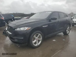 2018 Jaguar F-PACE 30t Premium with VIN SADCJ2GX4JA236479, listed as a Copart auction lot 85607154 with 81,446 mi miles and Salvage Title. Bid and sale history available at carsss.com. Image 1.
