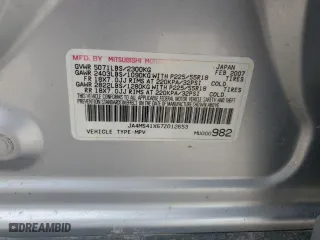2007 Mitsubishi Outlander XLS with VIN JA4MS41X67Z012653, listed as a Copart auction lot 48085584 with 254,979 mi miles and Salvage Title. Bid and sale history available at carsss.com. Image 13.
