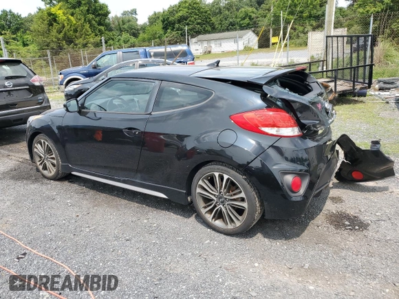2016 Hyundai Veloster Turbo with VIN KMHTC6AE2GU263929, listed as a Copart auction lot 61876963 with 55,108 mi miles. Bid and sale history available at carsss.com. Image 2.