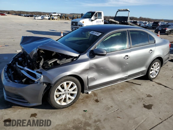 2015 Volkswagen Jetta Sedan 1.8T SE with VIN 3VWD07AJ5FM308642, listed as a Copart auction lot 86575394 with 166,862 mi miles and Non Repairable. Bid and sale history available at carsss.com. Image 1.