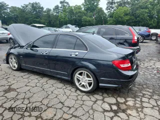 2012 Mercedes-Benz C 250 Sport with VIN WDDGF4HBXCA615122, listed as a Copart auction lot 59189945 with 104,137 mi miles and Salvage title. Bid and sale history available at DreamBid. Image 2.