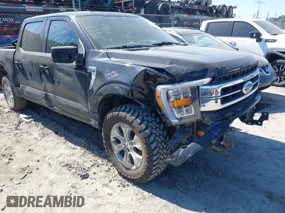 2021 Ford F-150 XL with VIN 1FTFW1E55MFC59394, listed as a IAAI auction lot 41675660 with 90,808 mi miles and . Bid and sale history available at DreamBid. Image 1.