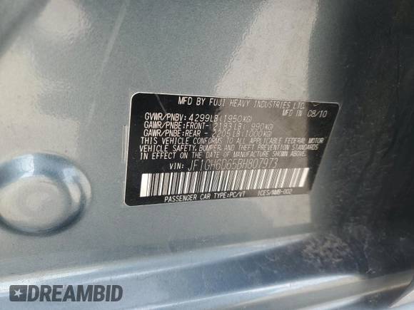 2011 Subaru Impreza Outback Special Sports z VIN JF1GH6D65BH807973, wystawiony jako Copart lot #54132795 z przebiegiem 69 698 mil mil oraz Szkoda całkowita • Salvage title. Historia ofert i sprzedaży dostępna na DreamBid. Obrazek 12.