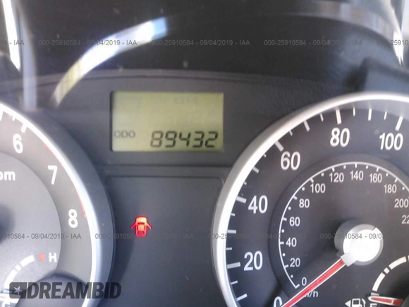 2007 Hyundai Accent GLS with VIN KMHCN46C97U131224, listed as a IAAI auction lot 25910584 with 89,432 mi miles. Bid and sale history available at carsss.com. Image 7.