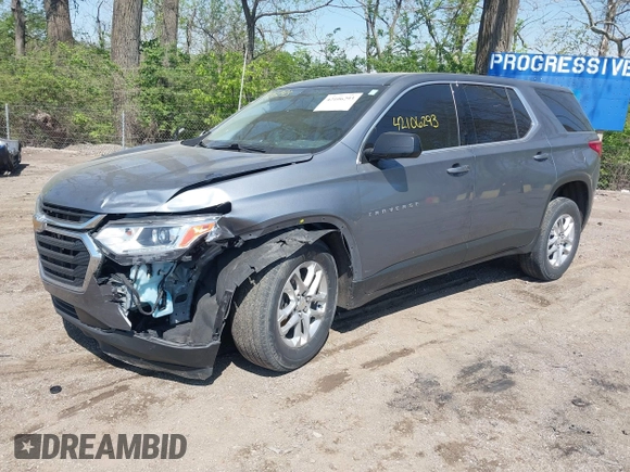 2020 Chevrolet Traverse LS with VIN 1GNERFKW0LJ262283, listed as a IAAI auction lot 42106293 with 52,934 mi miles and . Bid and sale history available at DreamBid. Image 18.