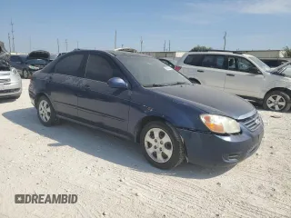 2007 Kia Spectra EX with VIN KNAFE121875467541, listed as a Copart auction lot 76845204 with 185,017 mi miles and Clean Title. Bid and sale history available at carsss.com. Image 4.
