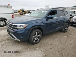 2022 Volkswagen Atlas SE with VIN 1V2DP2CA7NC510072, listed as a Copart auction lot 43800855 with 93,821 mi miles and Salvage title. Bid and sale history available at DreamBid. Image 1.