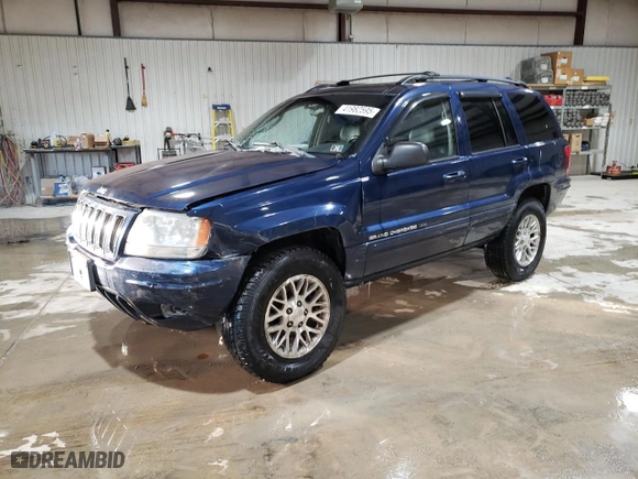 2002 Jeep Grand Cherokee Limited with VIN 1J4GW58N02C322501, listed as a Copart auction lot 41982595 with 175,625 mi miles and Salvage Title. Bid and sale history available at carsss.com. Image 1.